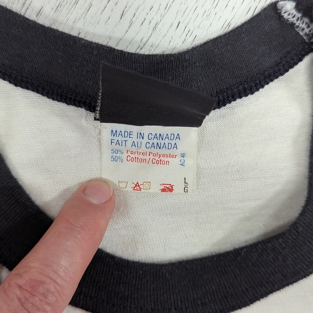 Vintage Playboy Baseball Ringer Tee Raglan Cut Single Stitch Tag size Large - Picture 5 of 7